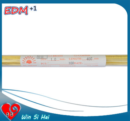 1.0m m cantan a agujero EDM el tubo de cobre amarillo del electrodo del TUBO/EDM para la perforadora